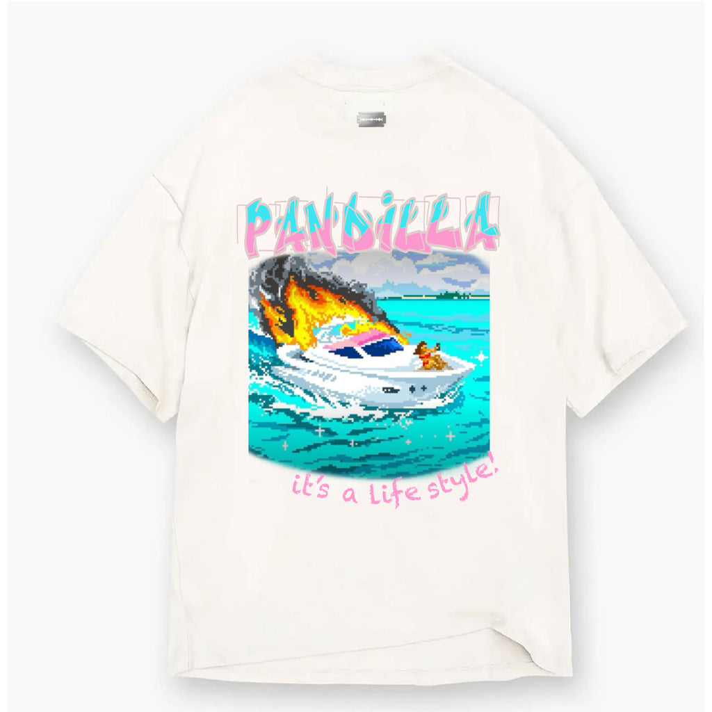 Boat fire Tee - WHITE